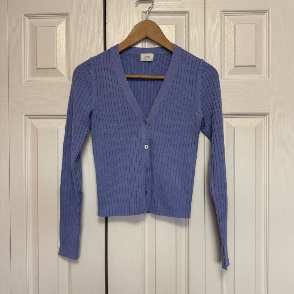 Wilfred Lavender Ribbed Cardigan